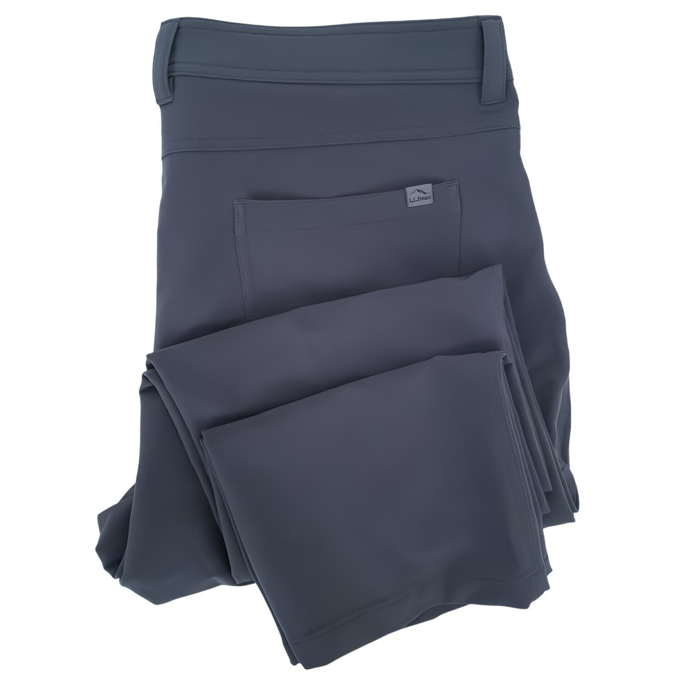L.L. Bean Vista Trek Pants Mens 40x30 Gray Performance Stretch Polyester Spandex